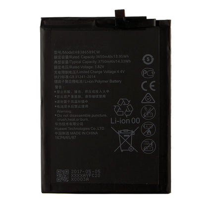 3650mAh Li-Polymer Battery HB386589ECW for Huawei P10 Plus / VKY-AL00, For P10 Plus