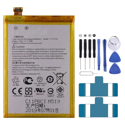 3000mAh C11P1424 Li-Polymer Battery for Asus Zenfone 2 ZE551ML ZE550ML, For Asus Zenfone 2 ZE551ML