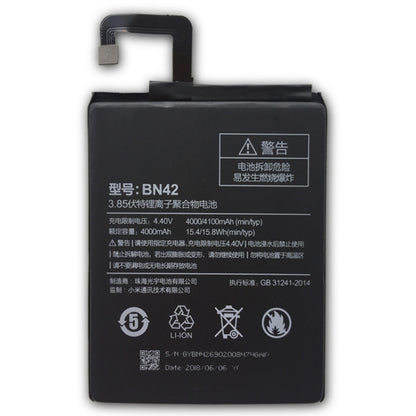BN42 4000mAh for Xiaomi Redmi 4 Li-Polymer Battery, For Xiaomi Redmi 4