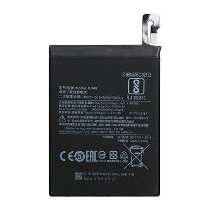 BN48 3900mAh for Xiaomi Redmi Note 6 Pro Li-Polymer Battery, For Xiaomi Redmi Note 6 Pro