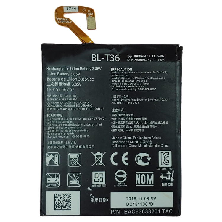 BL-T36 for LG K30 X410TK Li-ion Polymer Battery, For LG K30