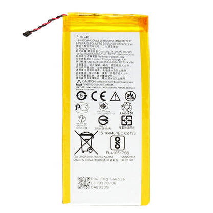 2810mAh Li-Polymer Battery HG40 for Motorola Moto G5 Plus / XT1685, For Moto G5 Plus
