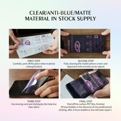 50 PCS 30 x 20cm Tablet HD TPU Soft Hydrogel Film Supplies for Intelligent Protector Cutter, 30 x 20cm HD Film