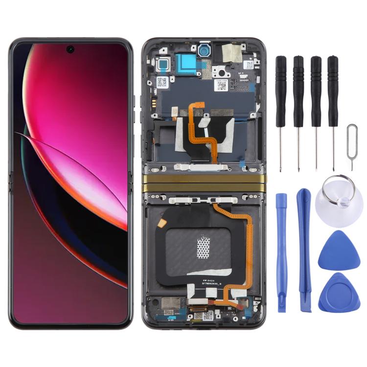 For Motorola Razr 40 Ultra XT2321-3 XT2321-1 XT2321-2 Original LCD Screen Digitizer Full Assembly with Frame, For Motorola Razr 40 Ultra(Original)