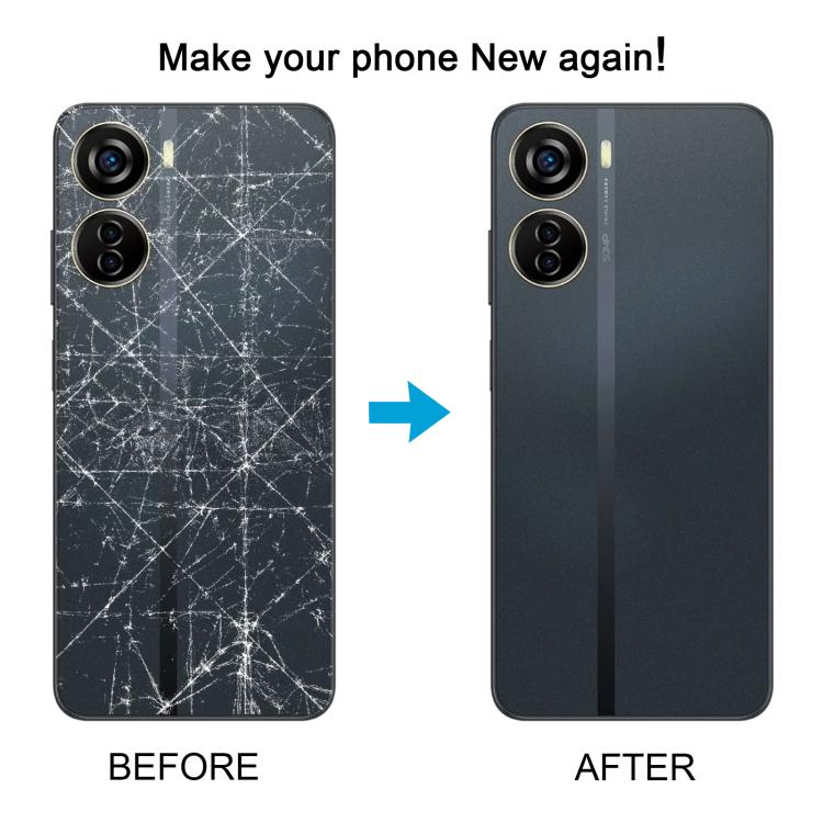 For ZTE Axon 40 Lite Plastic Battery Back Cover with Middle Frame / Camera Lens Cover