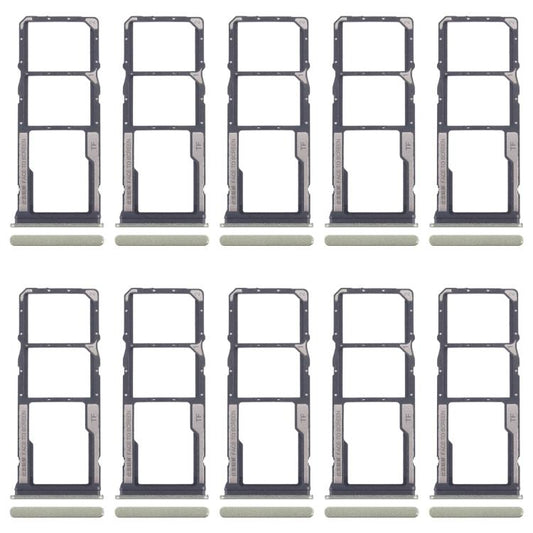 For Xiaomi Redmi 14C 4G 10pcs Original SIM Card Tray + SIM Card Tray + Micro SD Card Tray, For Xiaomi Redmi 14C 4G(Original)