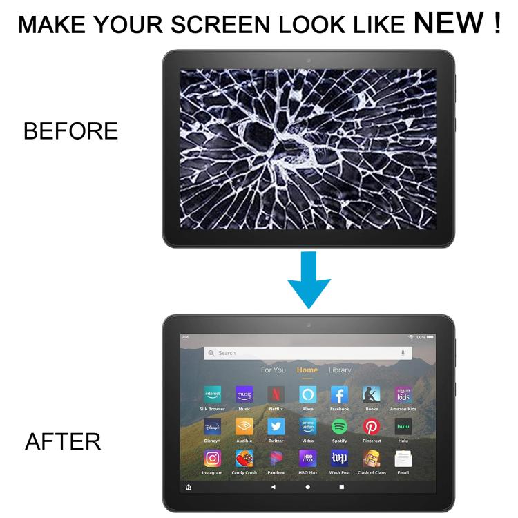 For Amazon Kindle Fire HD 8 12th Gen 2022 R2SP8T LCD Screen Digitizer Full Assembly with Frame, For Amazon Kindle Fire HD 8 12th Gen 2022(with Frame)