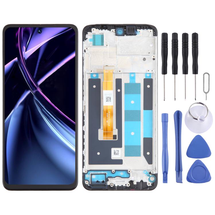 For Realme Narzo N55 OEM LCD Screen Digitizer Full Assembly with Frame, For Realme Narzo N55