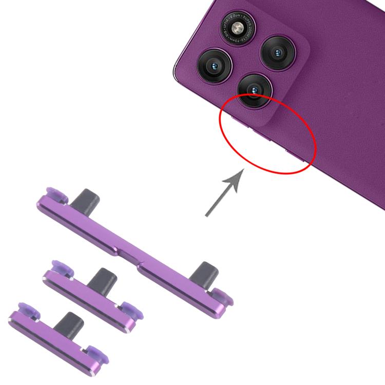 For Motorola Edge 60 Pro 10pairs Power Button and Volume Control Button, For Motorola Edge 60 Pro