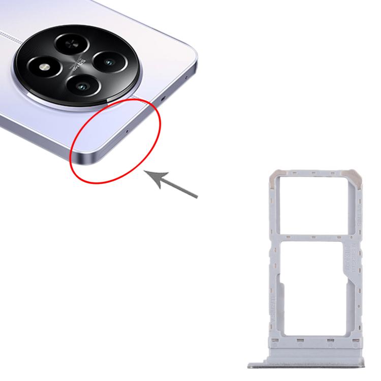 For Realme 12x 5G RMX3997 10pcs Original SIM Card Tray + SIM Card Tray / Micro SD Card Tray