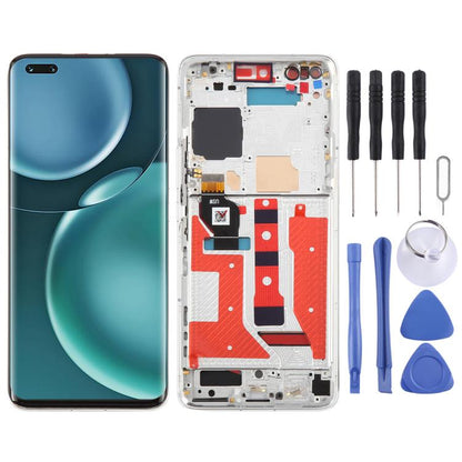 For Honor Magic4 Pro Original LCD Screen Digitizer Full Assembly with Frame, Supporting Fingerprint Identification