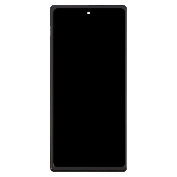 For Google Pixel 6A GX7AS GB62Z G1AZG Original LCD Screen Digitizer Full Assembly with Frame, Including Fingerprint Flex Cable
