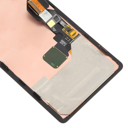 For Google Pixel 6A GX7AS GB62Z G1AZG Original LCD Screen Digitizer Full Assembly with Frame, Including Fingerprint Flex Cable