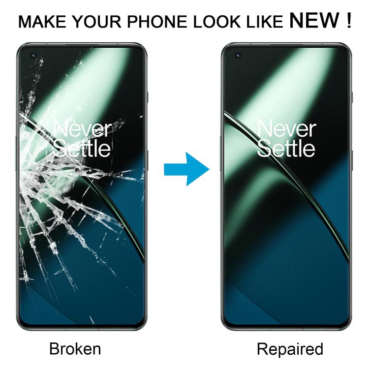 For OnePlus 11 Front Screen Outer Glass Lens with OCA Optically Clear Adhesive