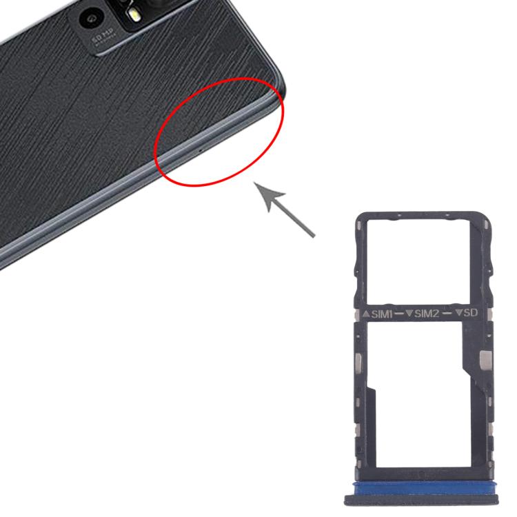 For TCL 40 R T771K Original SIM Card Tray + SIM Card Tray / Micro SD Card Tray