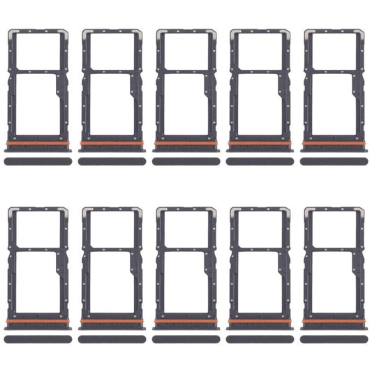 For Xiaomi Poco M6 4G 10pcs Original SIM Card Tray + SIM Card Tray / Micro SD Card Tray