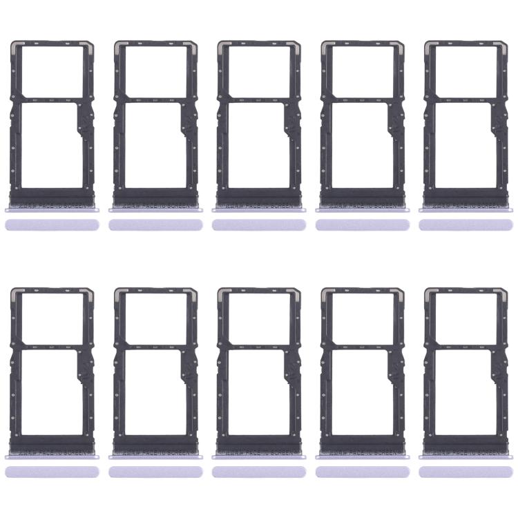 For Xiaomi Poco M6 Plus 10pcs Original SIM Card Tray + SIM Card Tray / Micro SD Card Tray