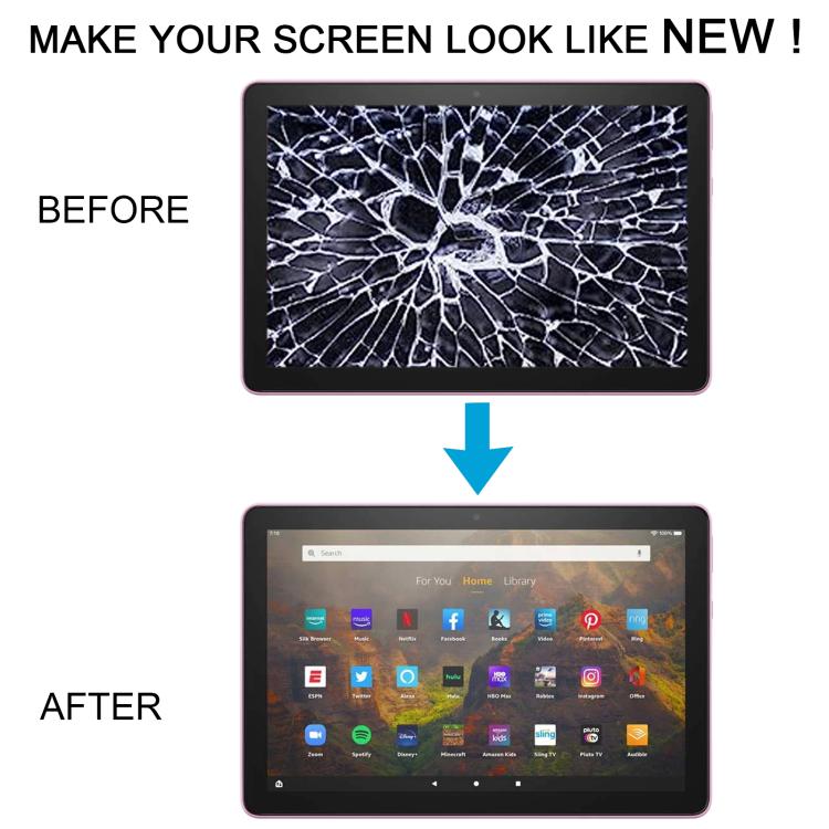 For Amazon Kindle Fire HD 10 2023 LCD Screen Digitizer Full Assembly with Frame