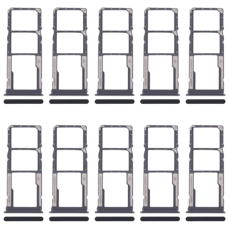 For Xiaomi Redmi 14C 5G 10pcs SIM Card Tray + SIM Card Tray + Micro SD Card Tray, For Xiaomi Redmi 14C 5G