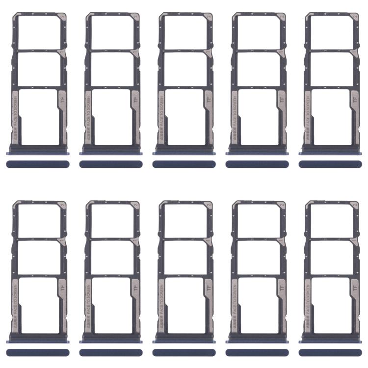 For Xiaomi Redmi 14C 5G 10pcs SIM Card Tray + SIM Card Tray + Micro SD Card Tray, For Xiaomi Redmi 14C 5G
