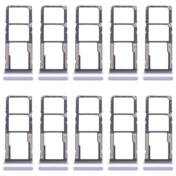 For Xiaomi Redmi 14C 5G 10pcs SIM Card Tray + SIM Card Tray + Micro SD Card Tray