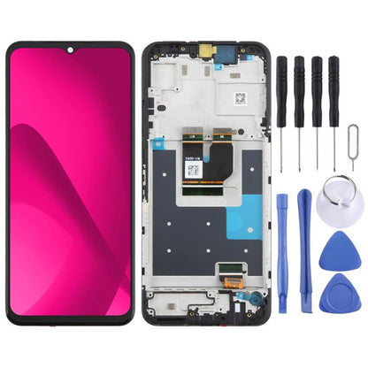 For T-Mobile REVVL 8 LCD Screen Digitizer Full Assembly with Frame, For T-Mobile REVVL 8(with Frame)