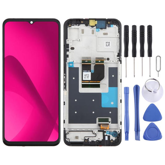 For T-Mobile REVVL 8 LCD Screen Digitizer Full Assembly with Frame, For T-Mobile REVVL 8(with Frame)