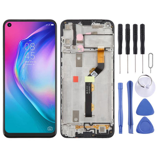 For Tecno Camon 15 Air CD6 CD6S TFT LCD Screen Digitizer Full Assembly with Frame, For Tecno Camon 15 Air