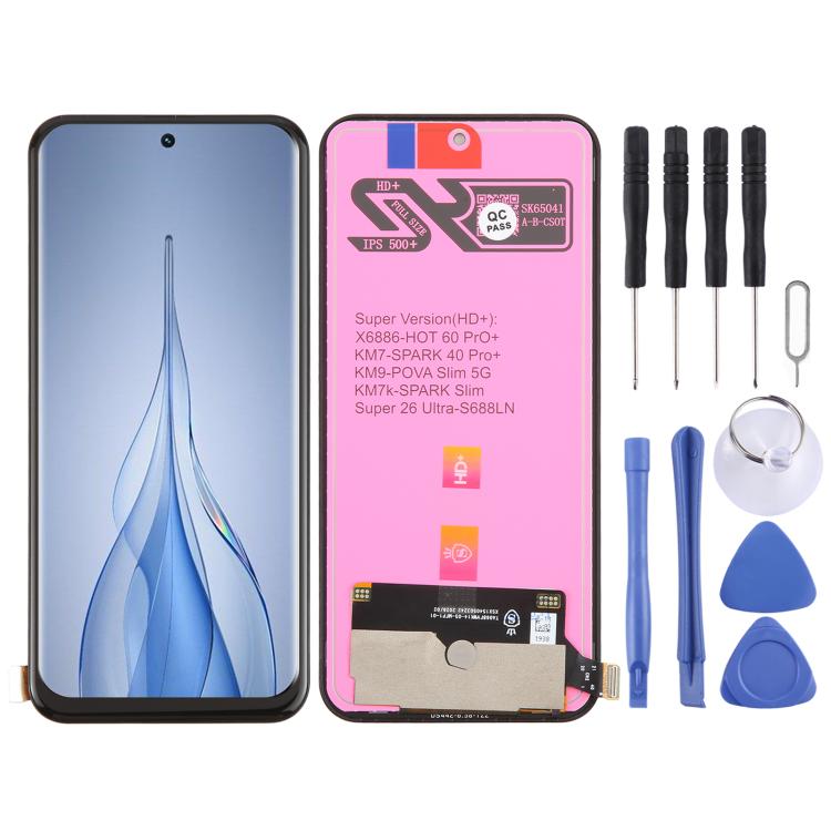 For Tecno Spark Slim KM7k TFT LCD Screen with Digitizer Full Assembly, For Tecno Spark Slim(TFT)