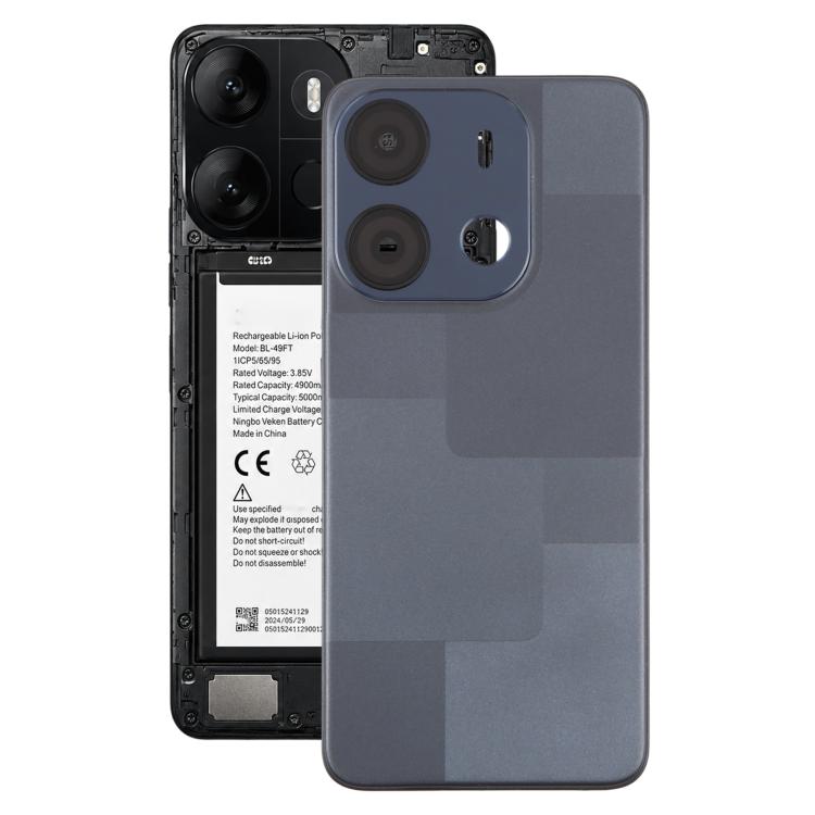 For Tecno Pop 7 BF6 Original Battery Back Cover with Camera Lens Frame / Side Keys