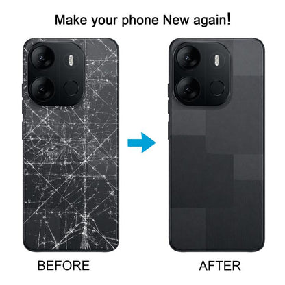 For Tecno Pop 7 BF6 Original Battery Back Cover with Camera Lens Frame / Side Keys