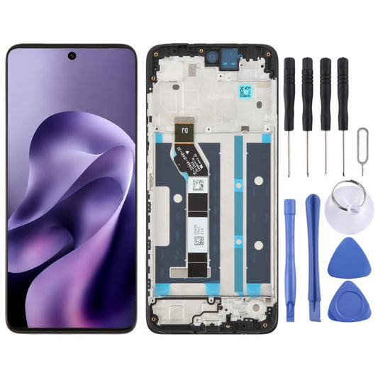 For Motorola Moto G17 Power Original LCD Screen Digitizer Full Assembly with Frame, For Motorola Moto G17 Power(Original)