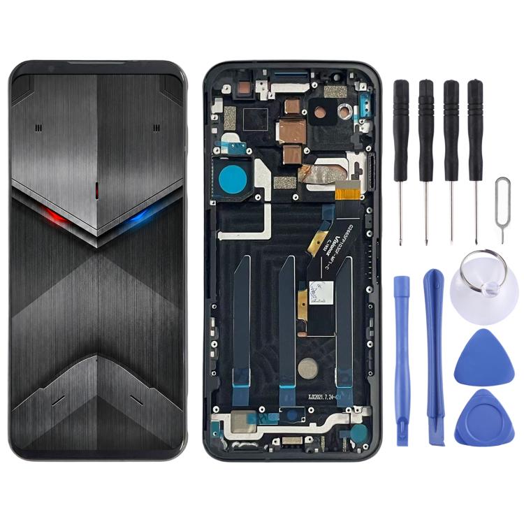 For ZTE nubia RedMagic 5S Original LCD Screen Digitizer Full Assembly with Frame, For ZTE nubia RedMagic 5S(Original)