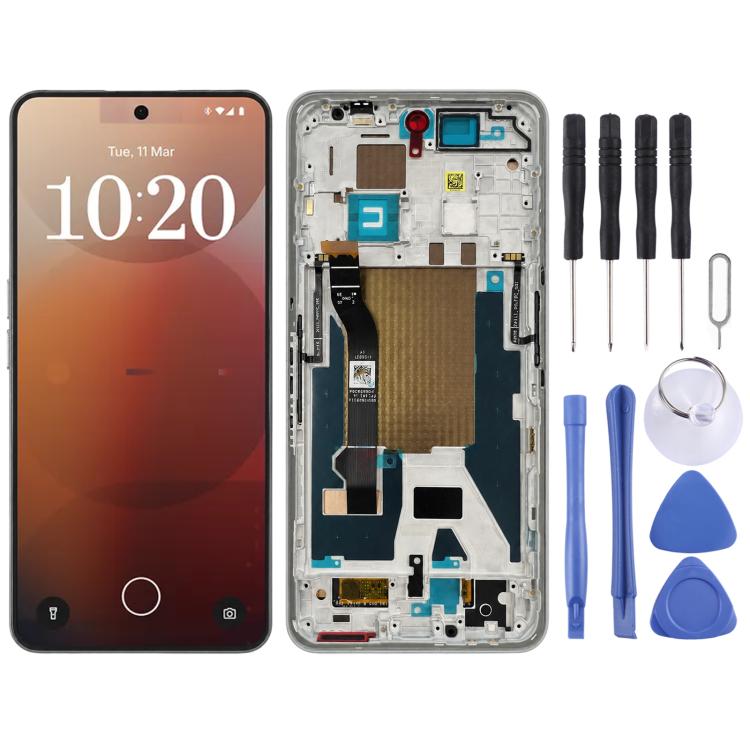 For Nothing Phone 3a Pro A059P Original LCD Screen Digitizer Full Assembly with Frame, For Nothing Phone 3a Pro(Original), For Nothing Phone 3a Pro(Original,Grey)