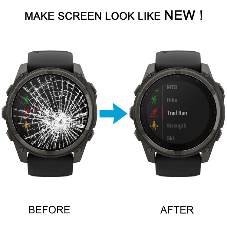 For Garmin Fenix 8 Solar 51mm Sapphire Material Front Screen Outer Glass Lens, For Garmin Fenix 8 Solar 51mm(Original)