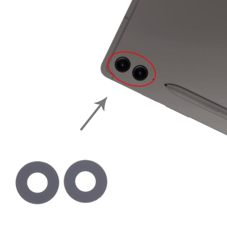 For Galaxy Tab S9 FE+ 5G SM-X616/X610 10set Back Camera Lens