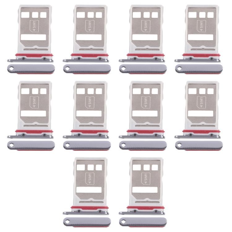 For Huawei Mate 50 Pro 10pcs Original SIM Card Tray + NM Card Tray, For Huawei Mate 50 Pro(Original)
