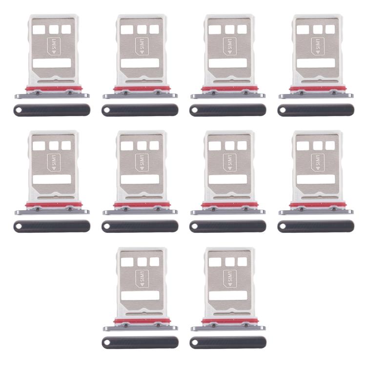 For Huawei Mate 50 10pcs Original SIM Card Tray + NM Card Tray, For Huawei Mate 50(Original)