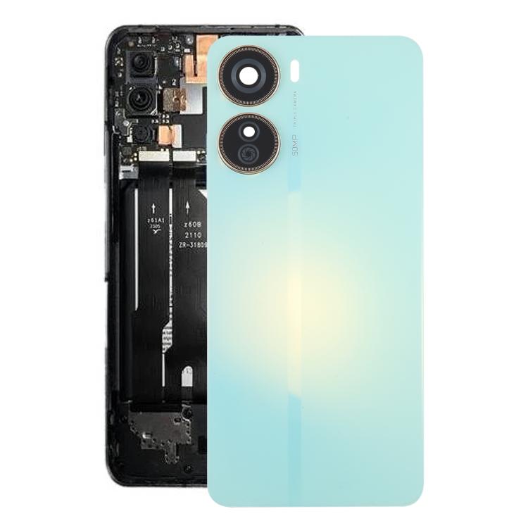 For ZTE Axon 40 Lite Plastic Battery Back Cover with Camera Lens Cover