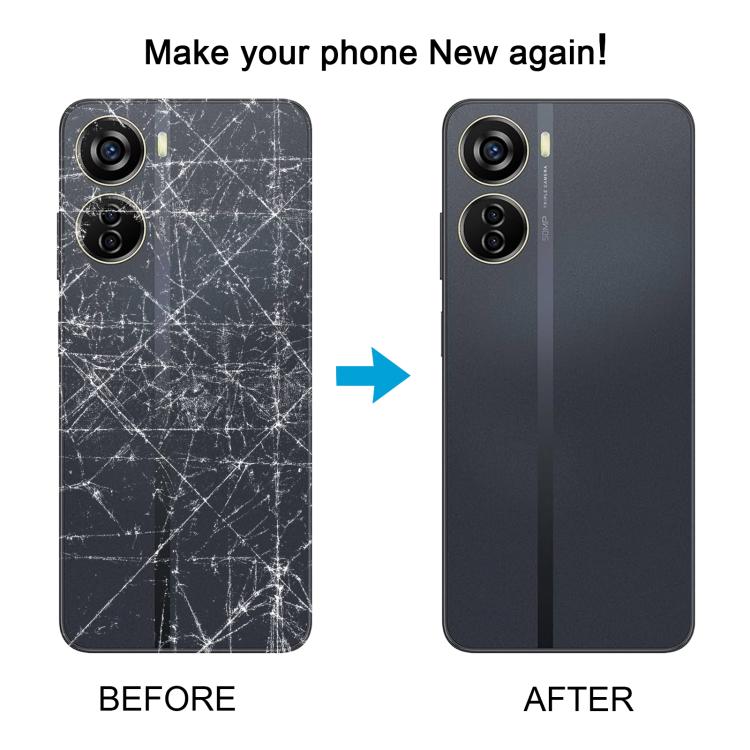 For ZTE Axon 40 Lite Plastic Battery Back Cover with Camera Lens Cover