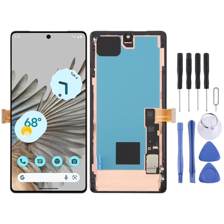 For Google Pixel 7 Pro GP4BC GE2AE GFE4J OLED LCD Screen Digitizer Full Assembly with Frame, Support 120Hz High Refresh Rate
