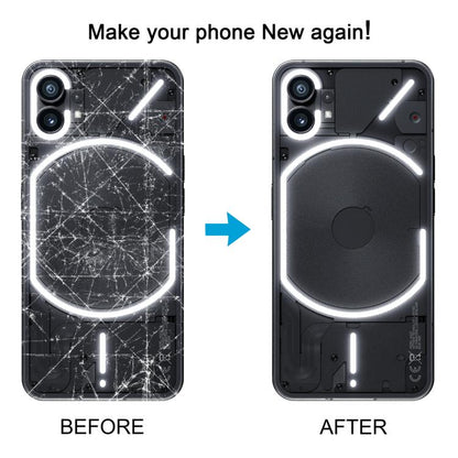 For Nothing Phone 1 A063 Glass Battery Back Cover with Camera Lens Frame, For Nothing Phone 1(with Camera Lens Frame)