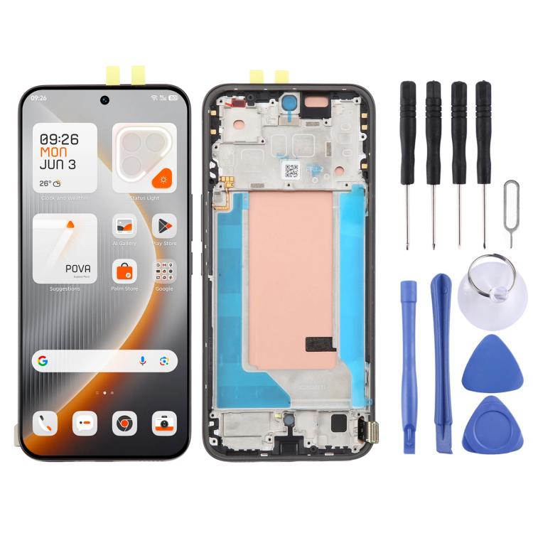 For Nothing Phone 3a Pro A059P Original LCD Screen Digitizer Full Assembly with Frame, For Tecno Pova 7 Pro(Original)