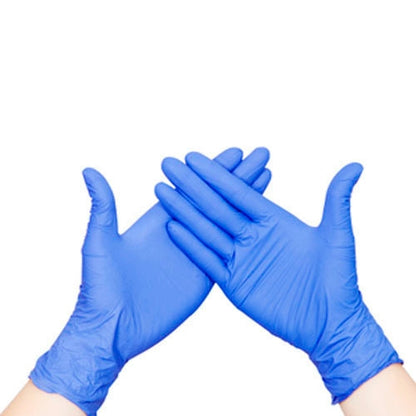 100 PCS AMMEX Durable Disposable Nitrile Rubber Gloves, Size: S