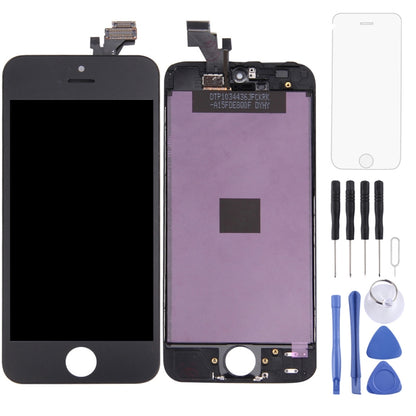 LCD Screen with Frame for iPhone 5, 3 in 1 for i5 Black