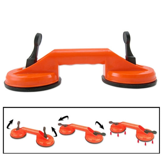 Double Suction Cup Dent Puller Glass Handle Repair Tool for PC / Laptop / iMac / LCD TV, Diameter: 11.5cm, Double 11.5cm Diameter