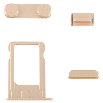 Full Housing Alloy  Back Cover with Mute Button + Power Button + Volume Button + Nano SIM Card Tray for iPhone 5S, For iPhone 5S