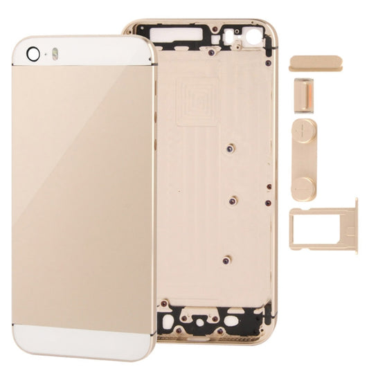 Full Housing Alloy  Back Cover with Mute Button + Power Button + Volume Button + Nano SIM Card Tray for iPhone 5S, For iPhone 5S