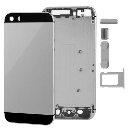 Full Housing Alloy  Back Cover with Mute Button + Power Button + Volume Button + Nano SIM Card Tray for iPhone 5S, For iPhone 5S