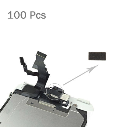 100 PCS for iPhone 6s Home Button Flex Cable Sponge Foam Slice Pads, For 6s